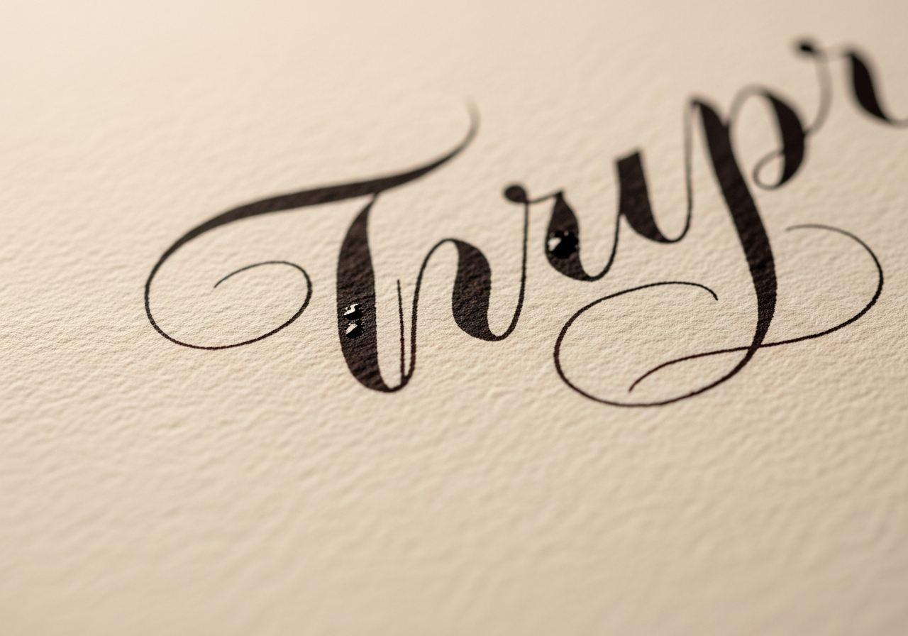 Каллиграфия крупным планом